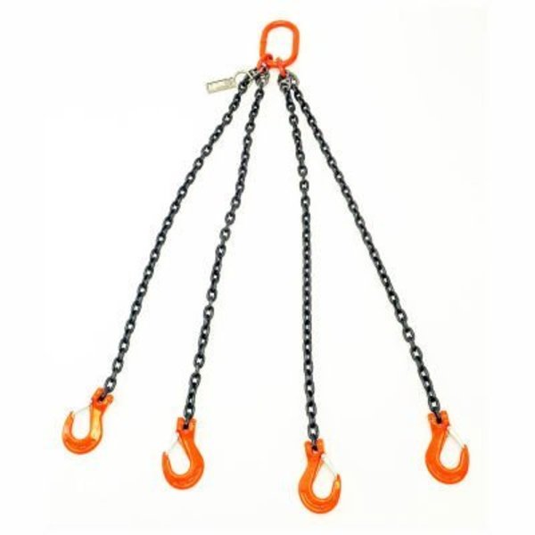 Mazzella Mazzella Lifting B152002 4' Quad Leg Chain Sling W/ Sling Hook S5101204Q01